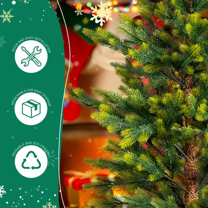 2 Pack 4 FT Dual Tone Artificial Christmas Tree With Pot Stand, Potted Xmas Pine Tree With 119 Branch Tips For Holiday - view 5