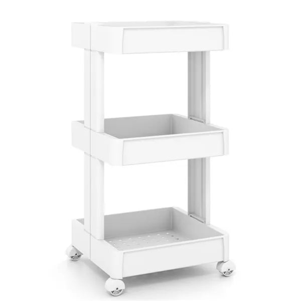 3 -Tier DIY Rolling Storage Cart,15.5 X 14.5 X 30 With Detachable Ventilated Trays For Kitchen & Bathroom - view 3
