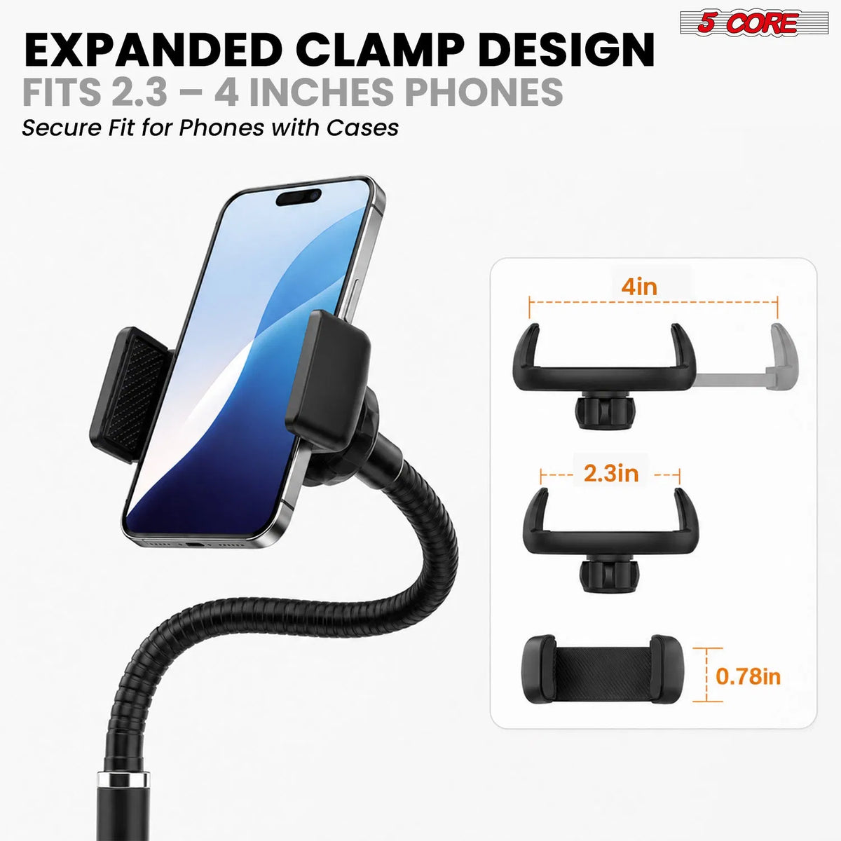 5Core Cell Phone Stand for Desk Adjustable Scissor Boom Arm Stands Tablet Cellphone - view 3