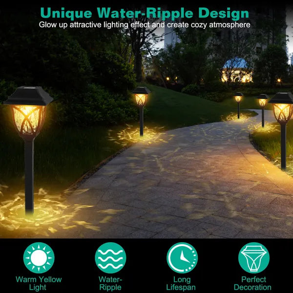 6Pack Solar Powered Stake Light Outdoor Decorative Landscape Lamp IP45 Waterproof Auto On Off Outdoor Light For Pathway - view 4