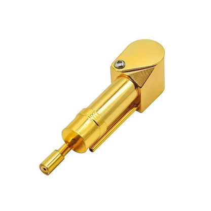 Brass Tobacco Smoking Pipe w / Stash Storage Cylinder Chamber Metal w / Lid Bowl - view 10