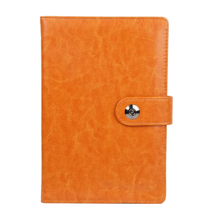 PU Leather Cover Notebook Memopad With Calendar World Map And Silk Ribbon - view 5