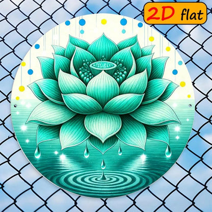 1pc Fresh Green Lotus Droplet Round Sign, Green Lotus Droplet Round Sign, Droplet Round Sign - view 6