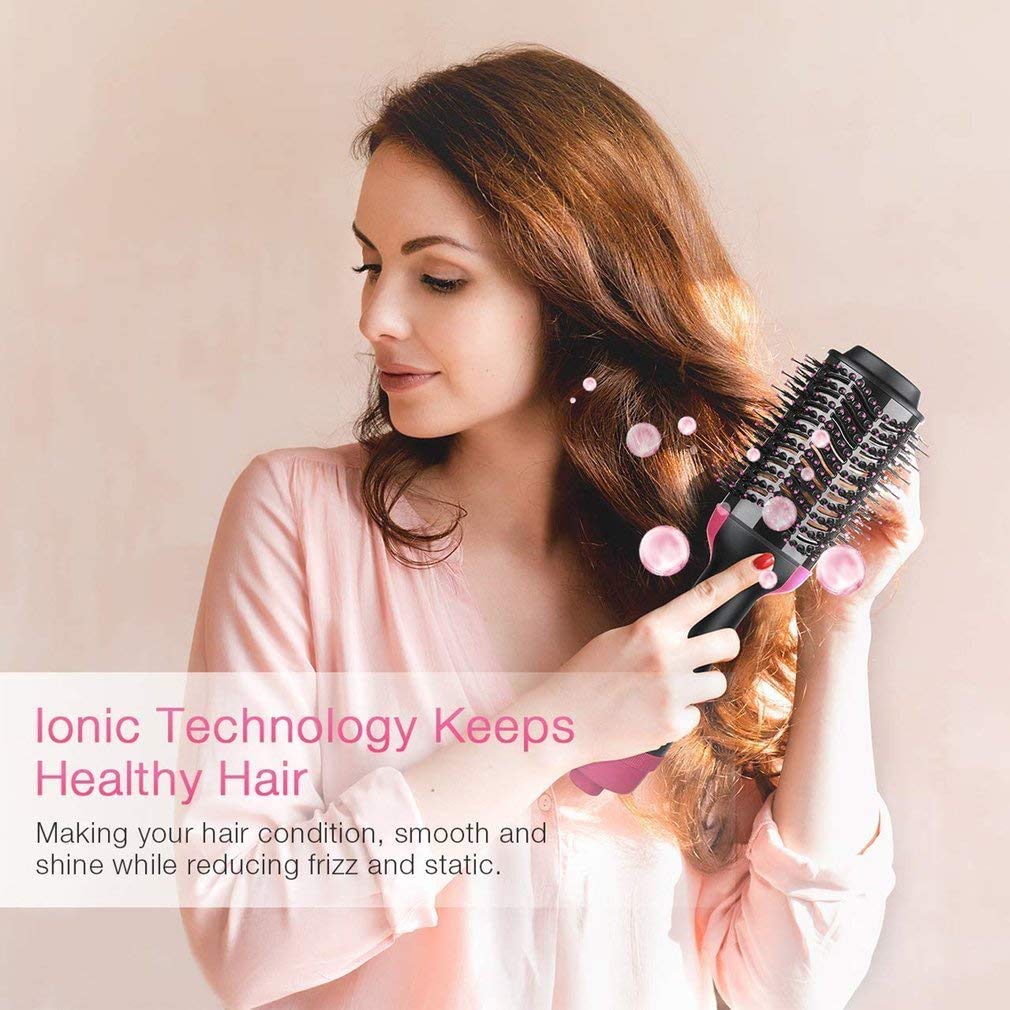 Multifunctional Hair Dryer Hot Air Brush Style Women Hair Straightener Curler One Step Electric Blow Dryer Brush - view 3