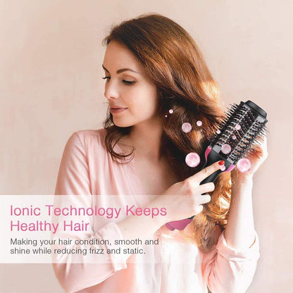 Multifunctional Hair Dryer Hot Air Brush Style Women Hair Straightener Curler One Step Electric Blow Dryer Brush - view 3