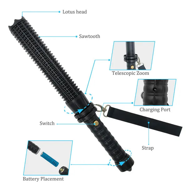 35000000LM Extrem Hell Taschenlampe Taktische Polizei Aufladbar LED Fackel AKKU - view 2