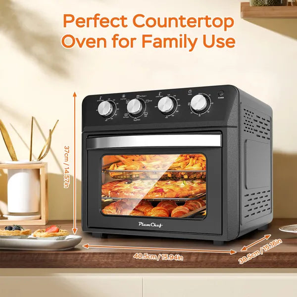 27.5QT 6-in-1 Air Fryer Toaster Oven Dropdown-Door 6-Slice Countertop Convection Oven For Air Frying, Baking, Roasting - view 3