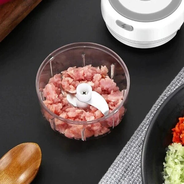 Electric 300ML Garlic Press Chopper Chili Onion Fruits Meat Mincer Blender Mixer - view 5