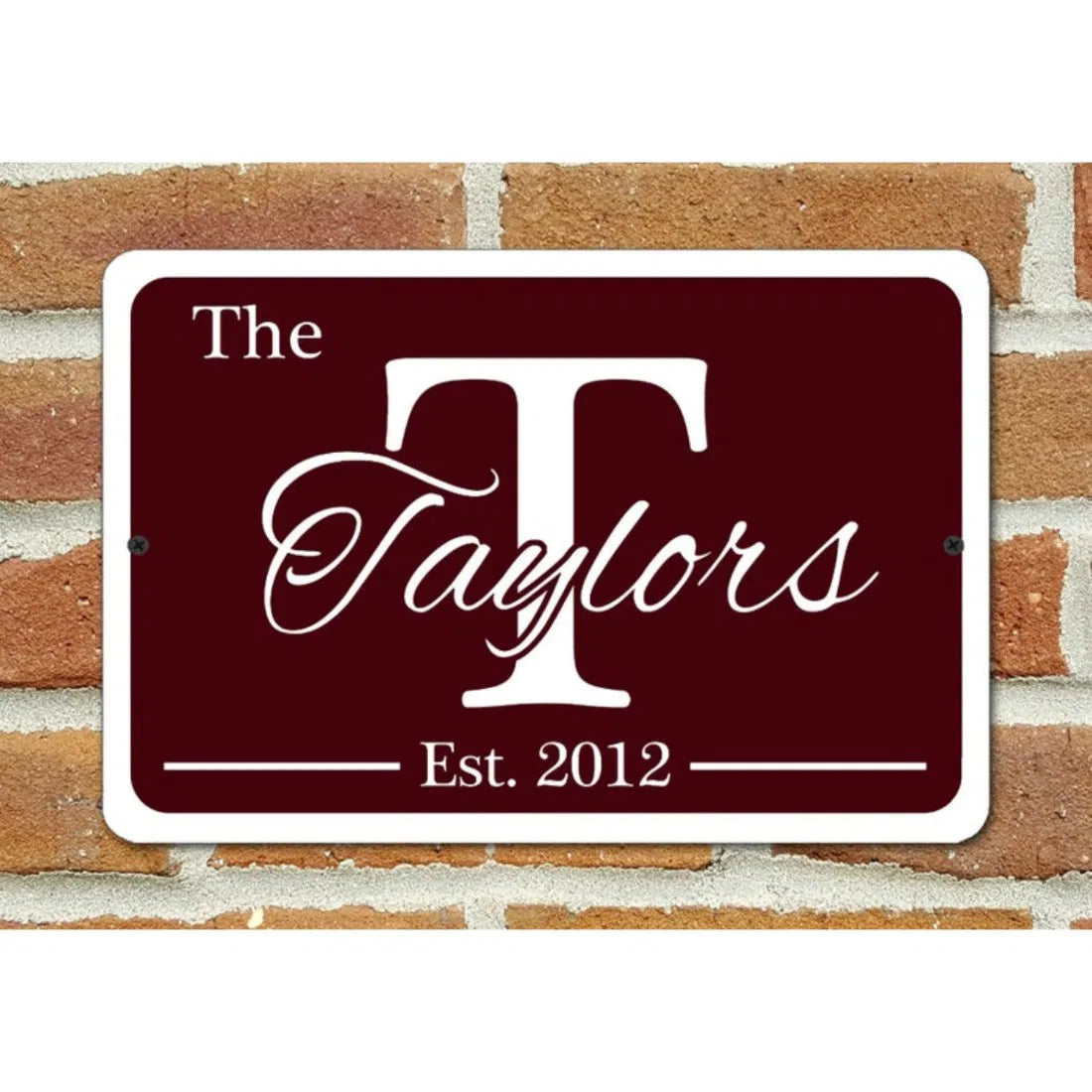 Personalized Family Name Metal Sign Customization Indoor Outdoor Various Colors - view 4