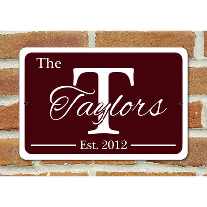 Personalized Family Name Metal Sign Customization Indoor Outdoor Various Colors - view 4