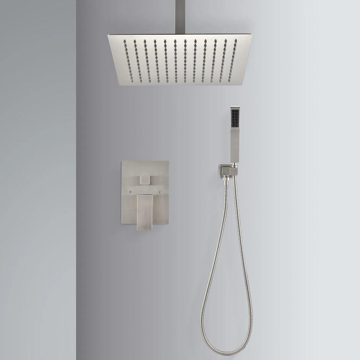 Ceiling Mounted Shower System Combo Set with Handheld and 16" Shower head - view 3