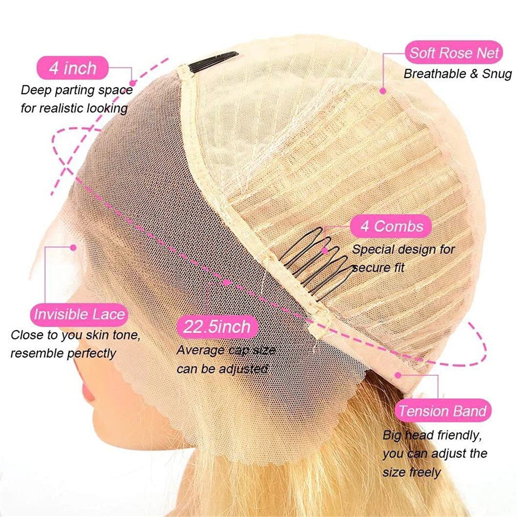13x4 Lace Front Human Hair Wig 613 Straight Density - view 4
