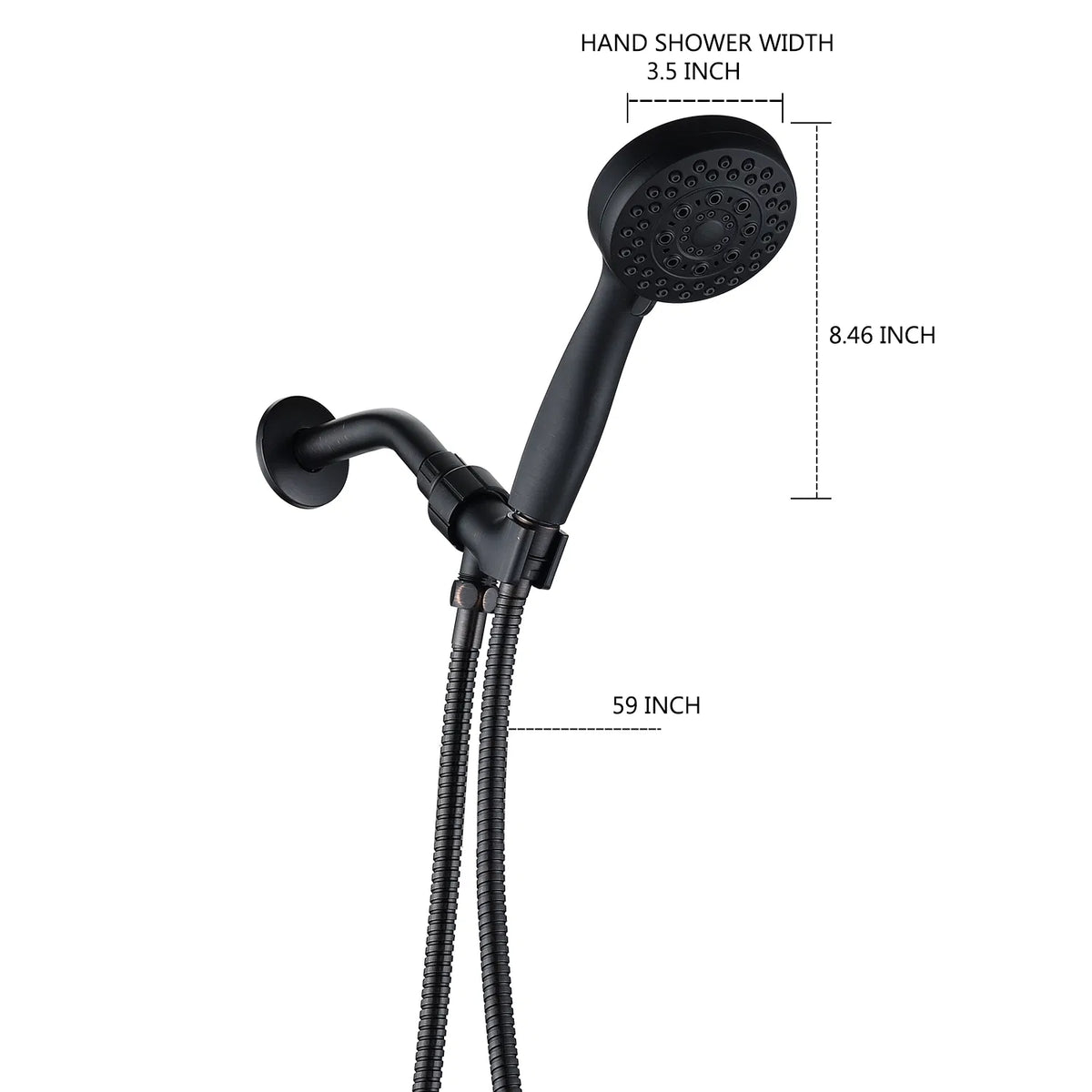 Handheld Shower Head with Hose High Pressure Shower Heads, Oil Rubbed Bronze - view 7