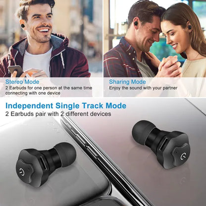 True Wireless Earbuds CSR V4.2 In-ear Stereo Headsets IP44 Waterproof Apt-X TWS Headphones Noise Cancelling - view 5