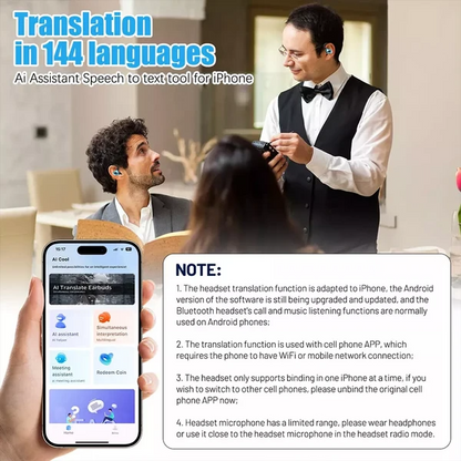 Translator Earbuds 144 Languages Real Time Online OffLine Translation Earphones - view 6