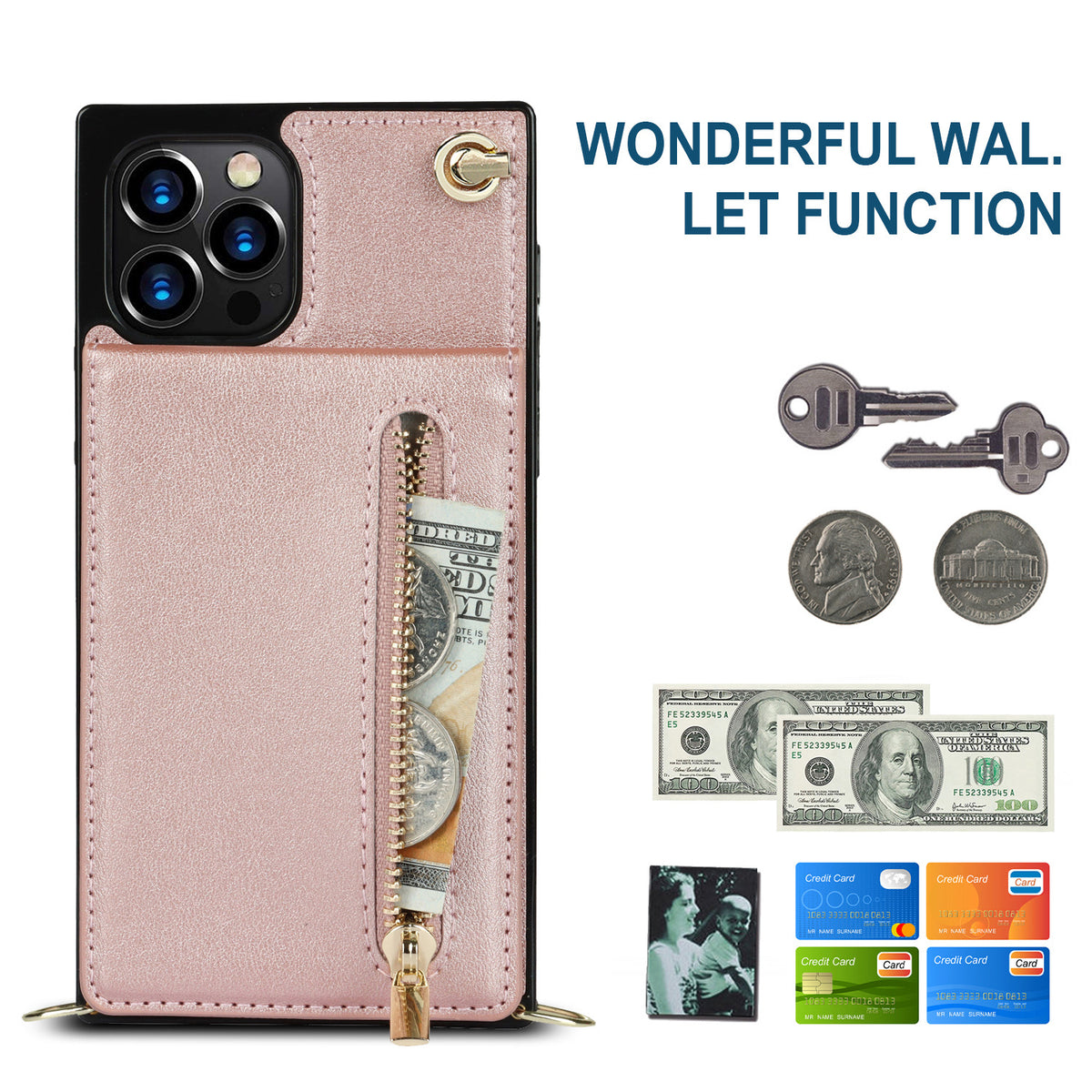 Zipper Phone Case Phone Case Crossbody - view 4