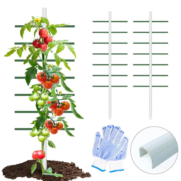 1PC 1.64FT*4FT White U-shaped Tube Climbing Trellis, Garden Flower Stand, Vegetable Climbing Trellis - view 5