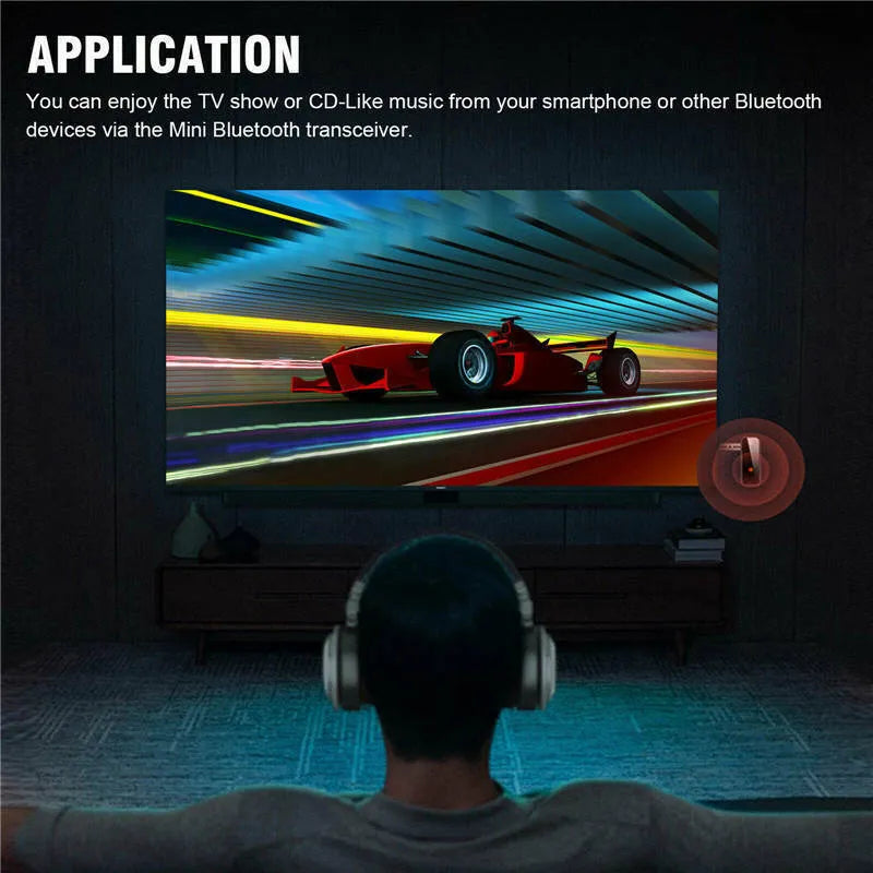 USB Wireless Bluetooth 5.0 Transmitter Receiver 2in1 Audio Adapter 3.5mm Aux Car - view 4