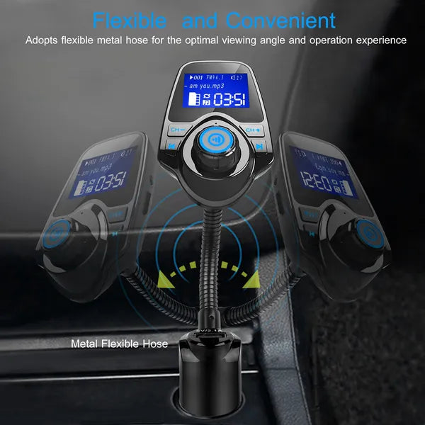 Car Wireless FM Transmitter Fast USB Charge Hands-free Call Car MP3 Player AUX Input - view 4