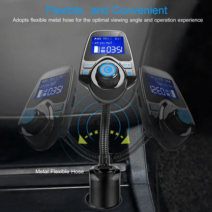 Car Wireless FM Transmitter Fast USB Charge Hands-free Call Car MP3 Player AUX Input - view 4