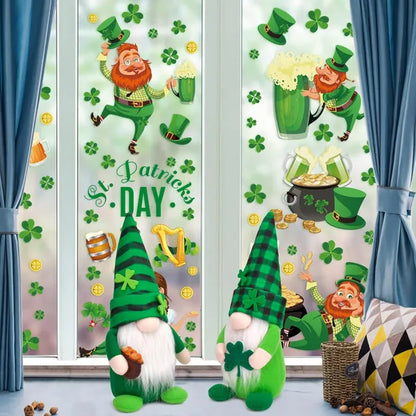 St Patricks Day Gnomes Decorations, 2 Pack Gnomes Plush Lucky Green Shamrock Home Table Decor Ornaments For Irish Saint - view 4