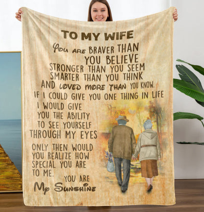 Printed Blanket, Winter Thickened Throw - view 4