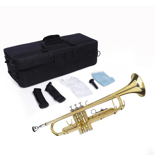 Drop B Tone Adjustable Trumpet Gloves Set Plaint Golden - view 4