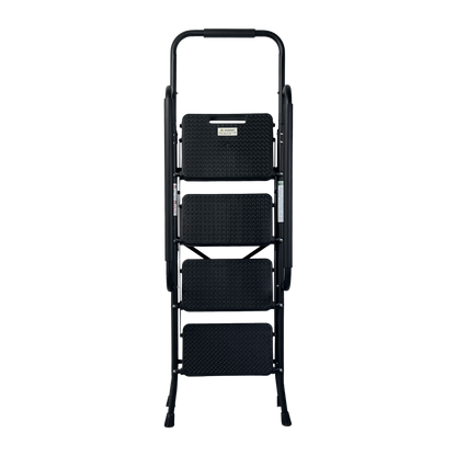 4 Step Ladder, Folding Step Stool With Wide Anti-Slip Pedal, Sturdy Steel Ladder, Convenient Handrail, Lightweight - view 7