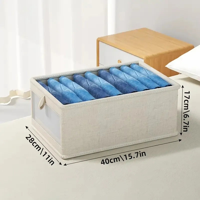 Foldable Clothes Storage Box With Viewing Window - Heavy-Duty Organizer Box, Stackable Closet Organizer For Wardrobe - view 3