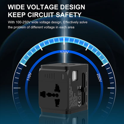Multi-function Travel Charger Dual USB Port Universal Adapter - view 4