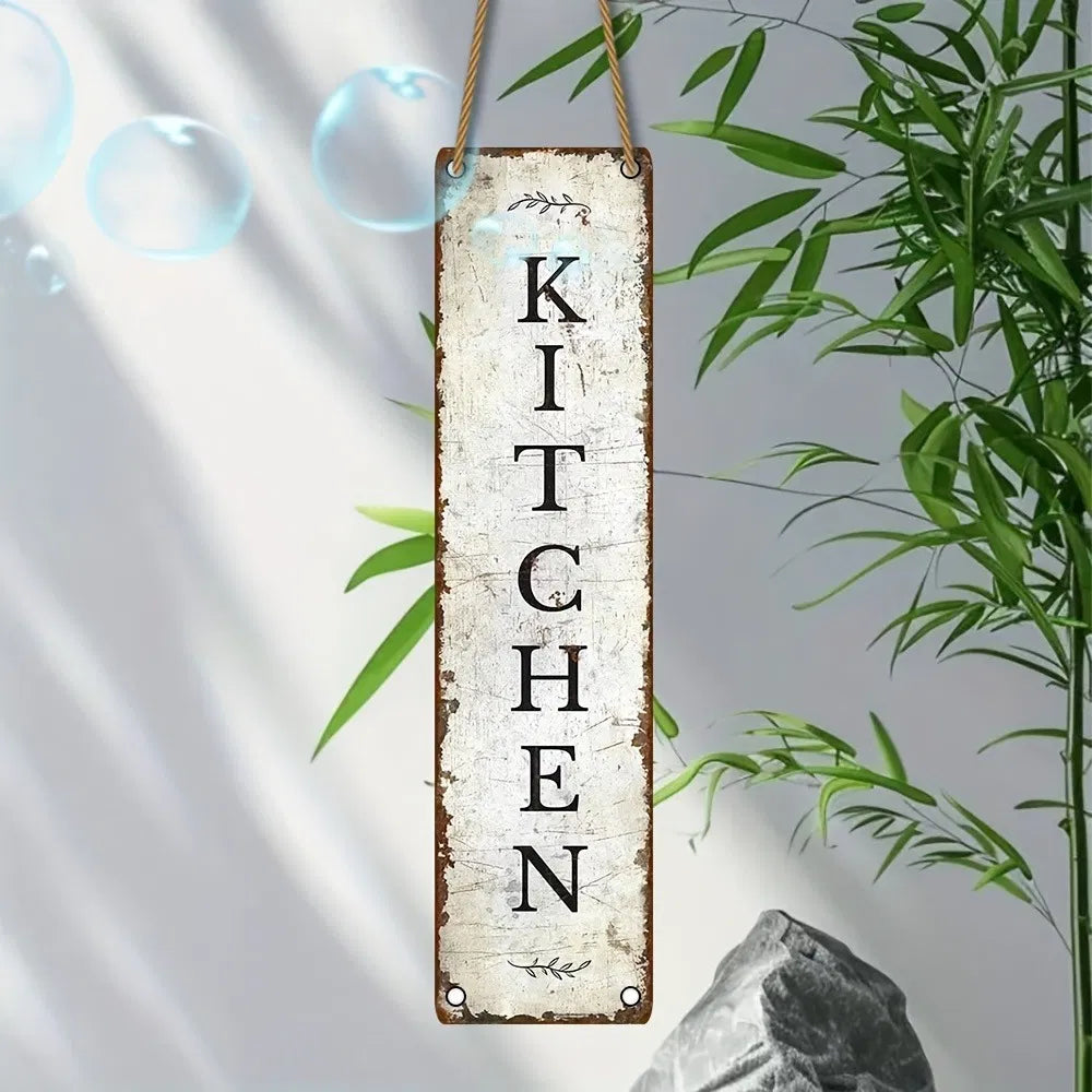 Vintage Wooden Hanging Sign Farmhouse Kitchen Dining Wall Decor Home Wall Art Easy Install Sturdy - view 6