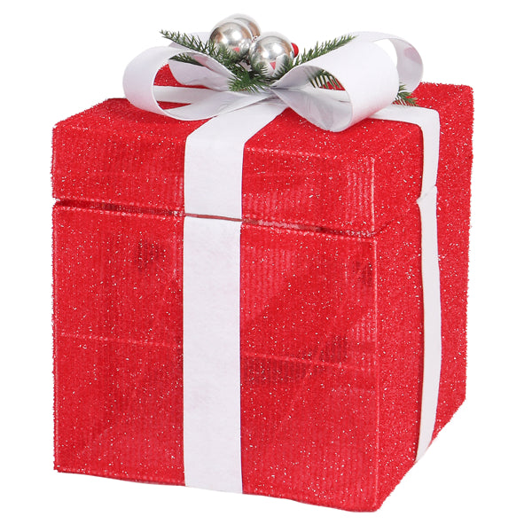 12in Motorized Pop-up Gift Box With Santa, Outdoor Christmas Decorations With Motor & 60 LED Lights - view 6