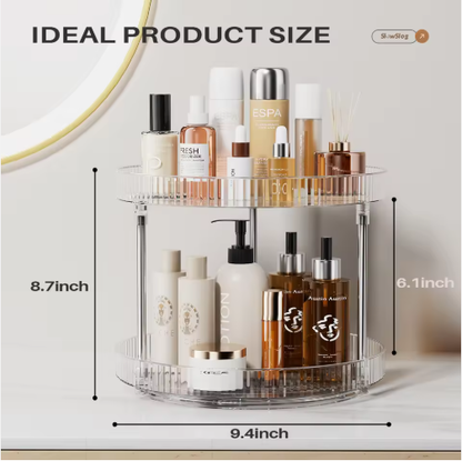 Double-layer Turntable Rotating Spice Rack Organization Spinning Organizer - view 3