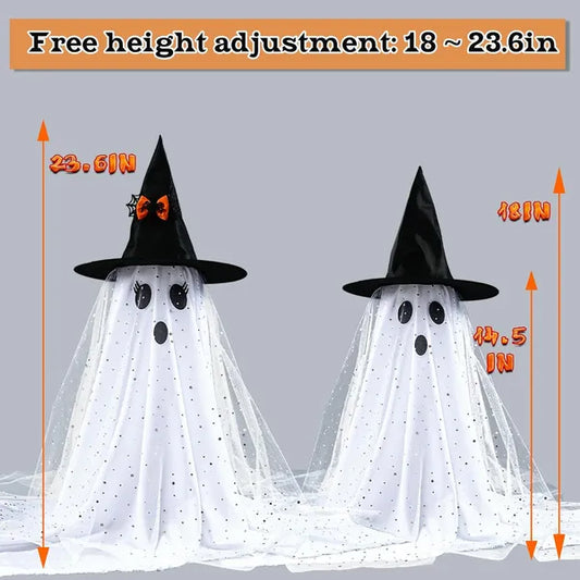 2Packs Halloween Decorations Outdoor,Halloweens Party Decoration Indoor,Spooky Ghost With Remote Control String Lights - view 2