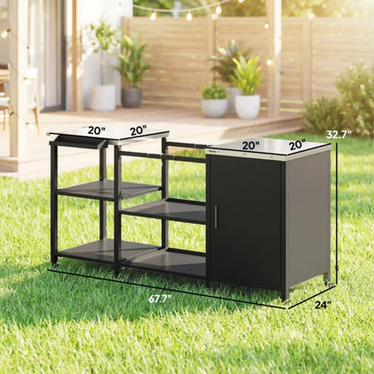 Outdoor Bar Cart Grill Table - view 5