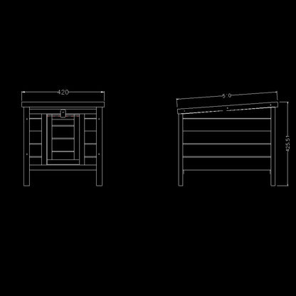 20-inch Removable Roof, Waterproof, Green Asphalt Roof, Cedar Wood, Wooden Chicken and Rabbit Cage - view 10