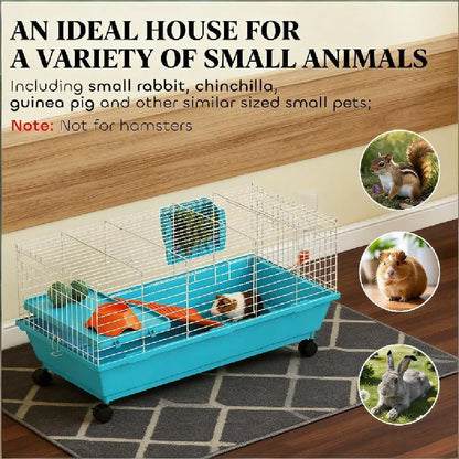 Small Animal Cage, Rolling Bunny Cage, Guinea Pig Cage - view 3