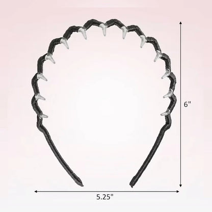 Fabric Covered Zig Zag Headband - Black - All Hair: Hair Styling, Fashion, Securing Hair - view 3