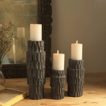 Decorative Wood Centerpiece Candle Holder- Elegant Candle Stand For Any Occasion