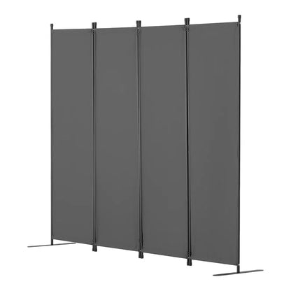 4-Panel Room Divider, Foldable Privacy Shields, Cloth Segregation Screens for Workspace, Sleeping Area, Meal Space