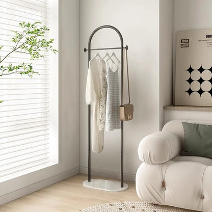 Clothing Rack, Golden Metal Freestanding Heavy Duty Clothes Rack with Marble Base - view 4