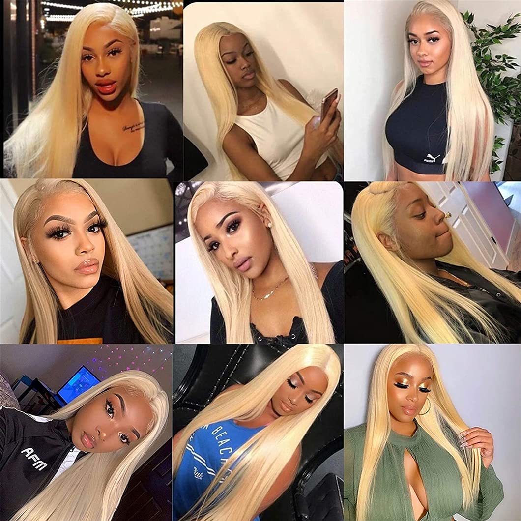 13x4 Lace Front Human Hair Wig 613 Straight Density - view 2
