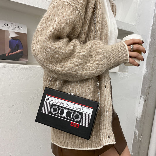Women's Bag Creative Tape Chain Crossbody Box Bag - view 2