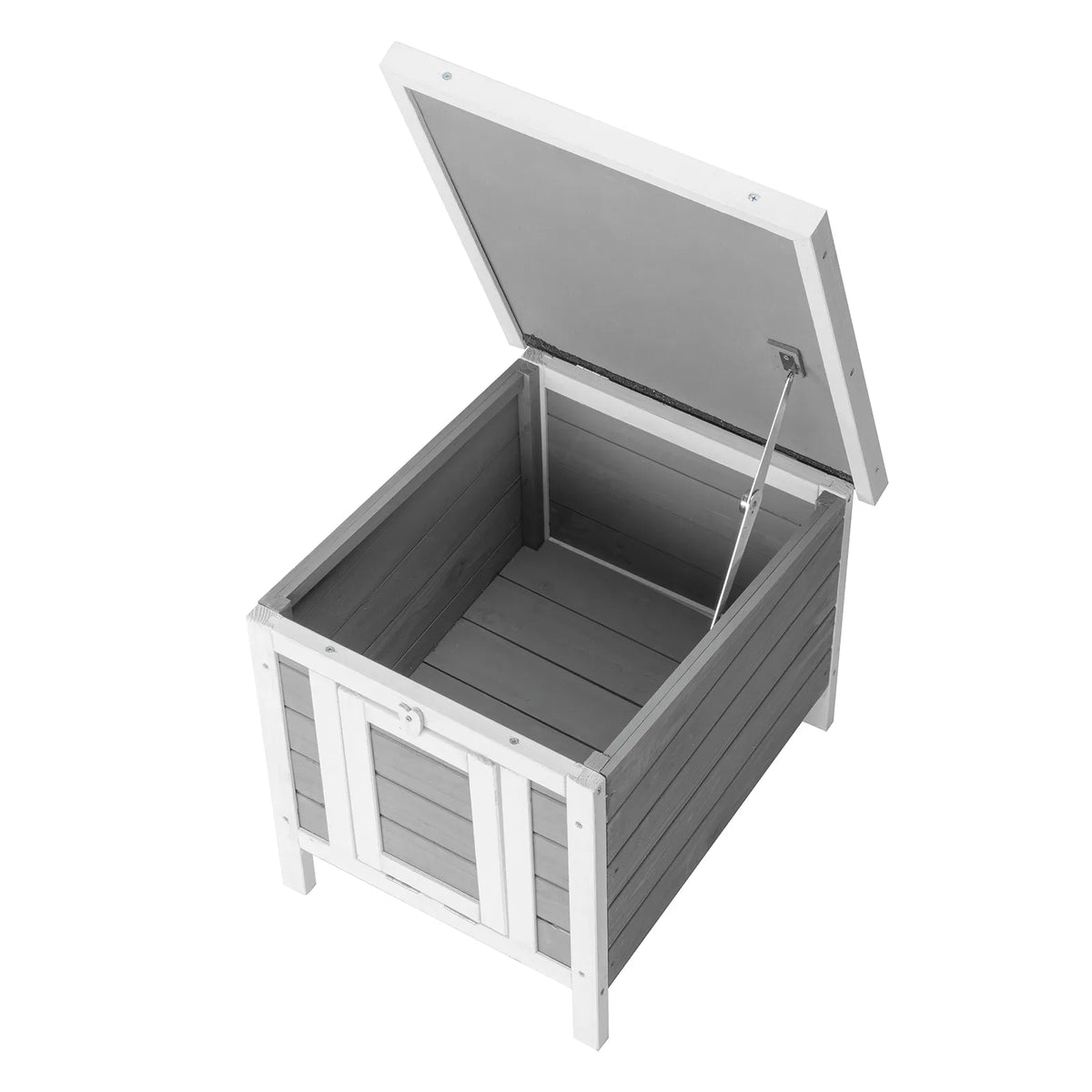 20" Wooden Waterproof Rabbit Hutch Pet Bunny Small Animal House Habitat Gray - view 5