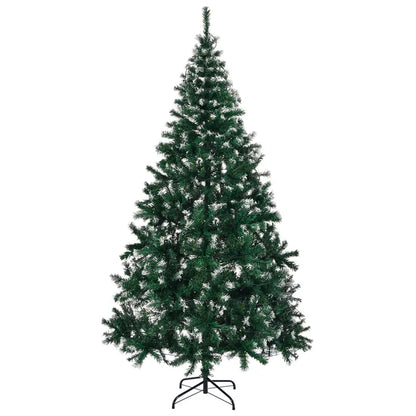 7 FT Snow Tipped Artificial Christmas Tree With DIY 150 Warm Lights, Remote Control