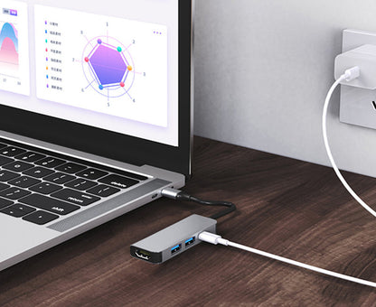New Type-C Docking Station USB C Hub PD Fast Charging Four In One Hub 4K - view 3