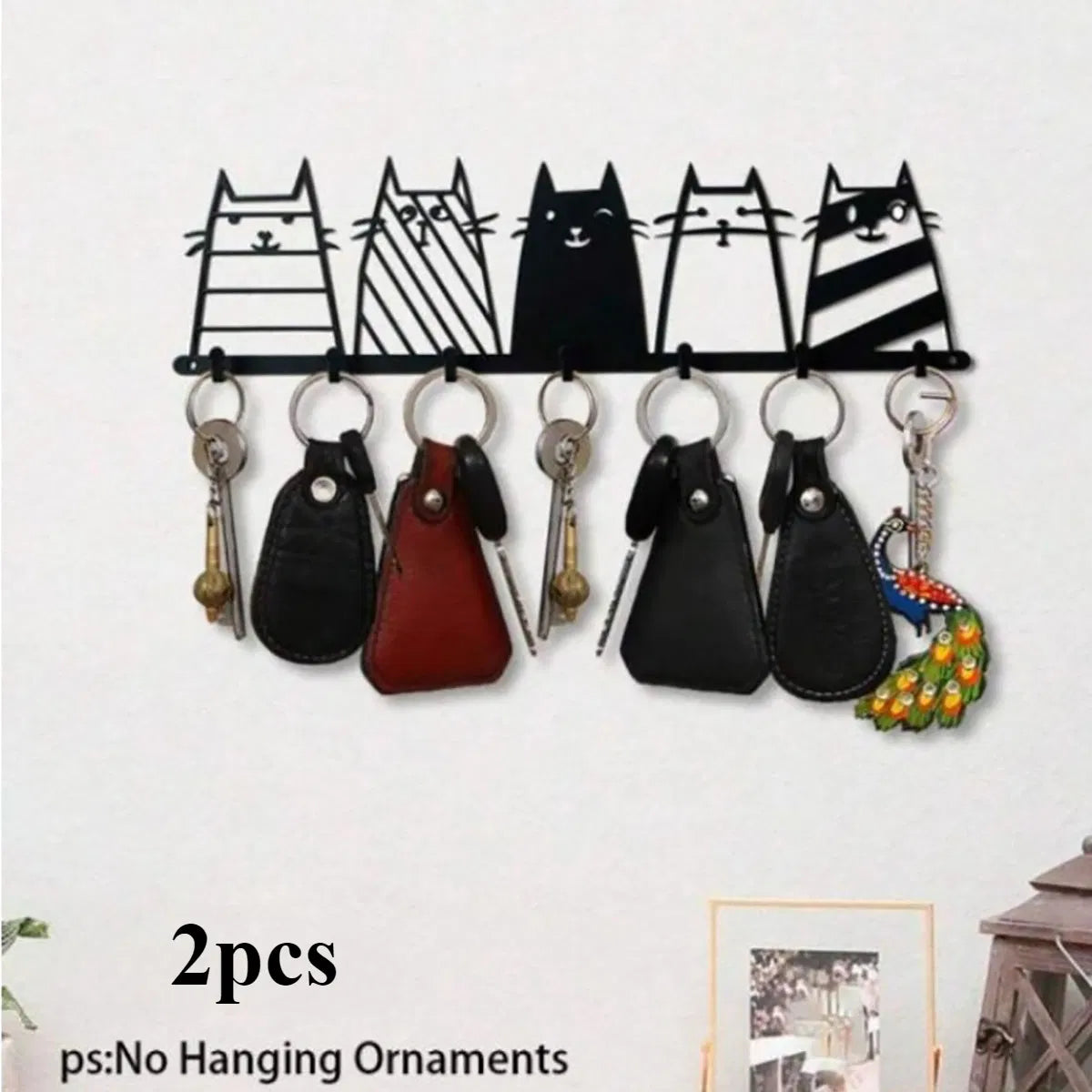 Top - Notch Cute Cat Decorative Hook. The 7 - Hooks Key Hook Rack That Transforms into a High - Quality Modern Wall - view 7