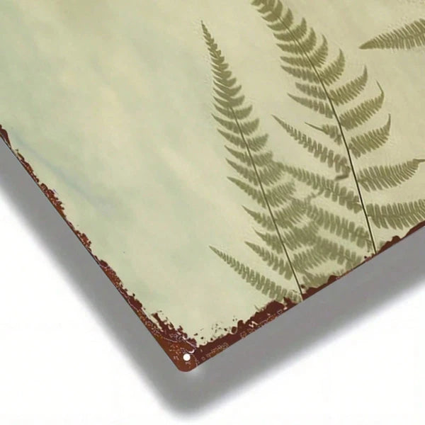 Vintage Fern 2D Flat Iron Metal Sign 8x12 Inch Durable Nostalgic Style Metal Plaque Decorative Wall Art Painting - view 5