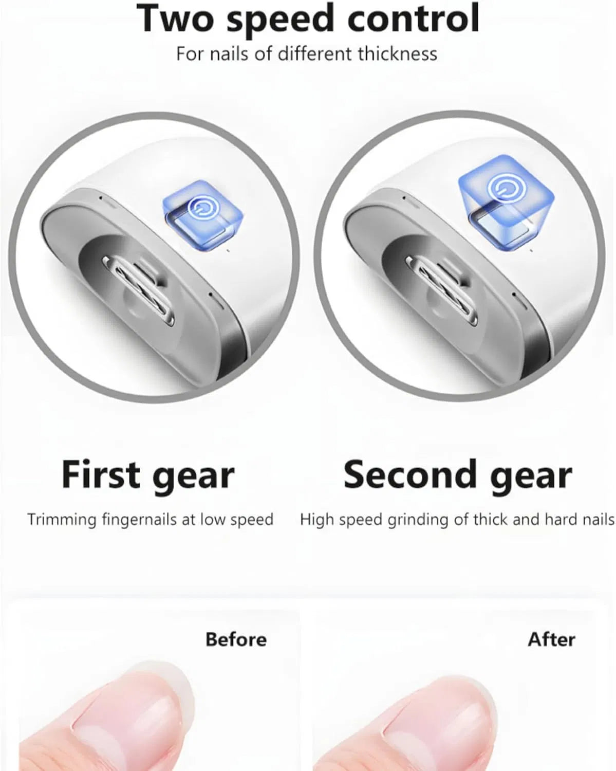 Safety Electric Nail Clipper Automatic Thick Nails Trimmer Professional Tool US - view 8