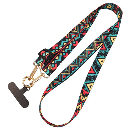 Women's Long Cross-body Retro Totem Pattern Mobile Phone Lanyard - view 5